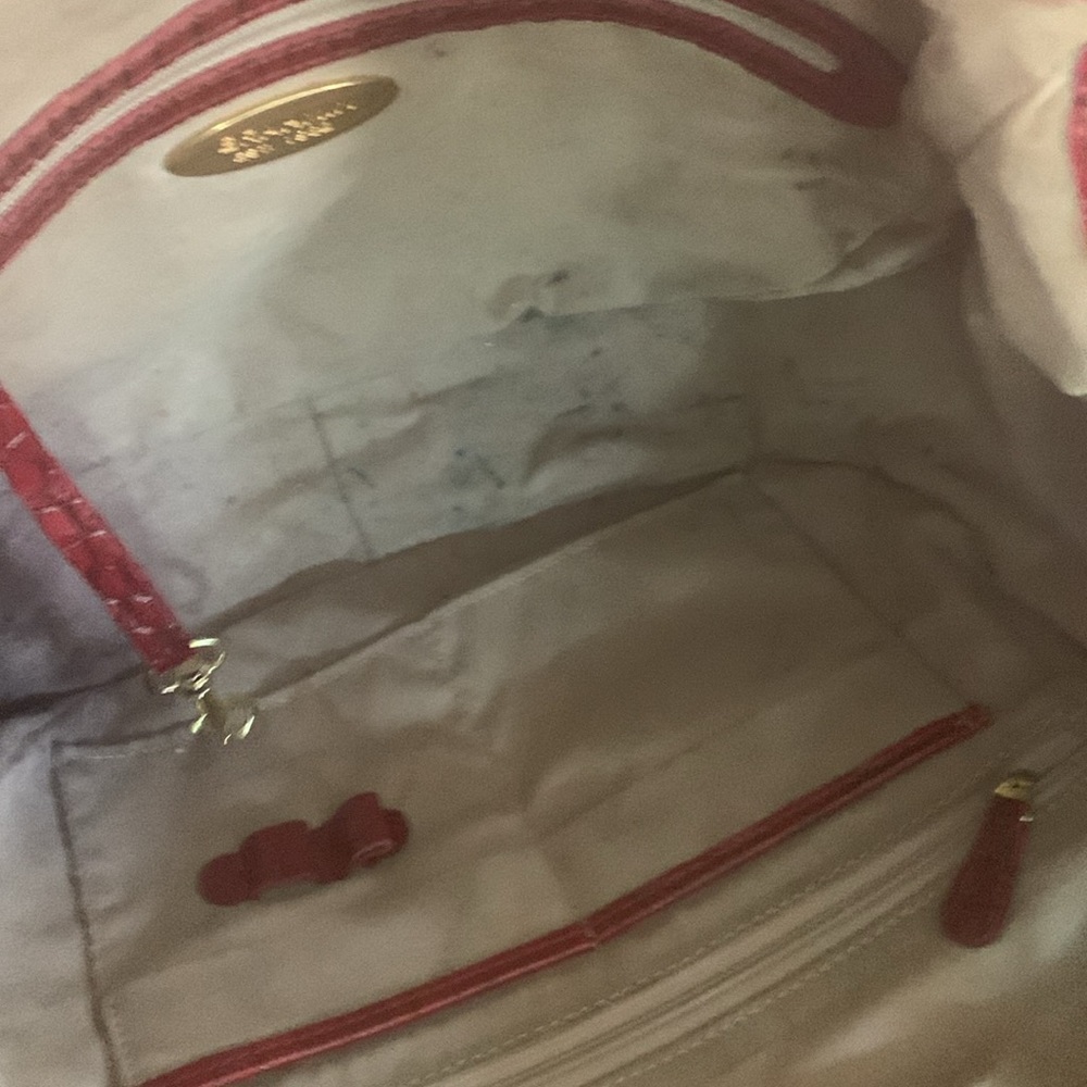 Brahmin Red Leather Shoulder Bag - Picture 5 of 9